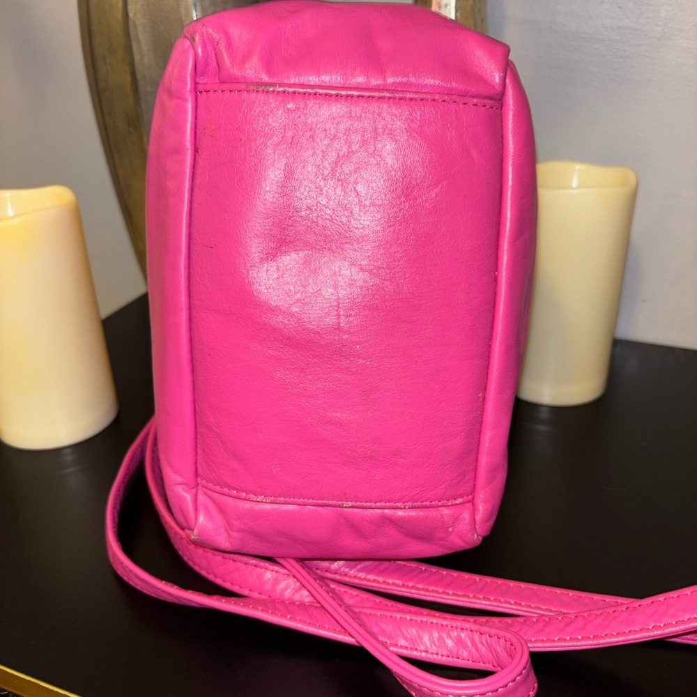 Pink Leather Crossbody Bag - Picture 2 of 11
